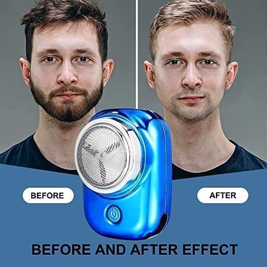 Mini Electric Shaver for Man, Portable Shaving Machine for Man, Pocket Size Clean Shave Trimmer for Men, Foil Shaver for Men, Type-C Fast Charging, Wet and Dry Use for Outdoor, Home, Travel
