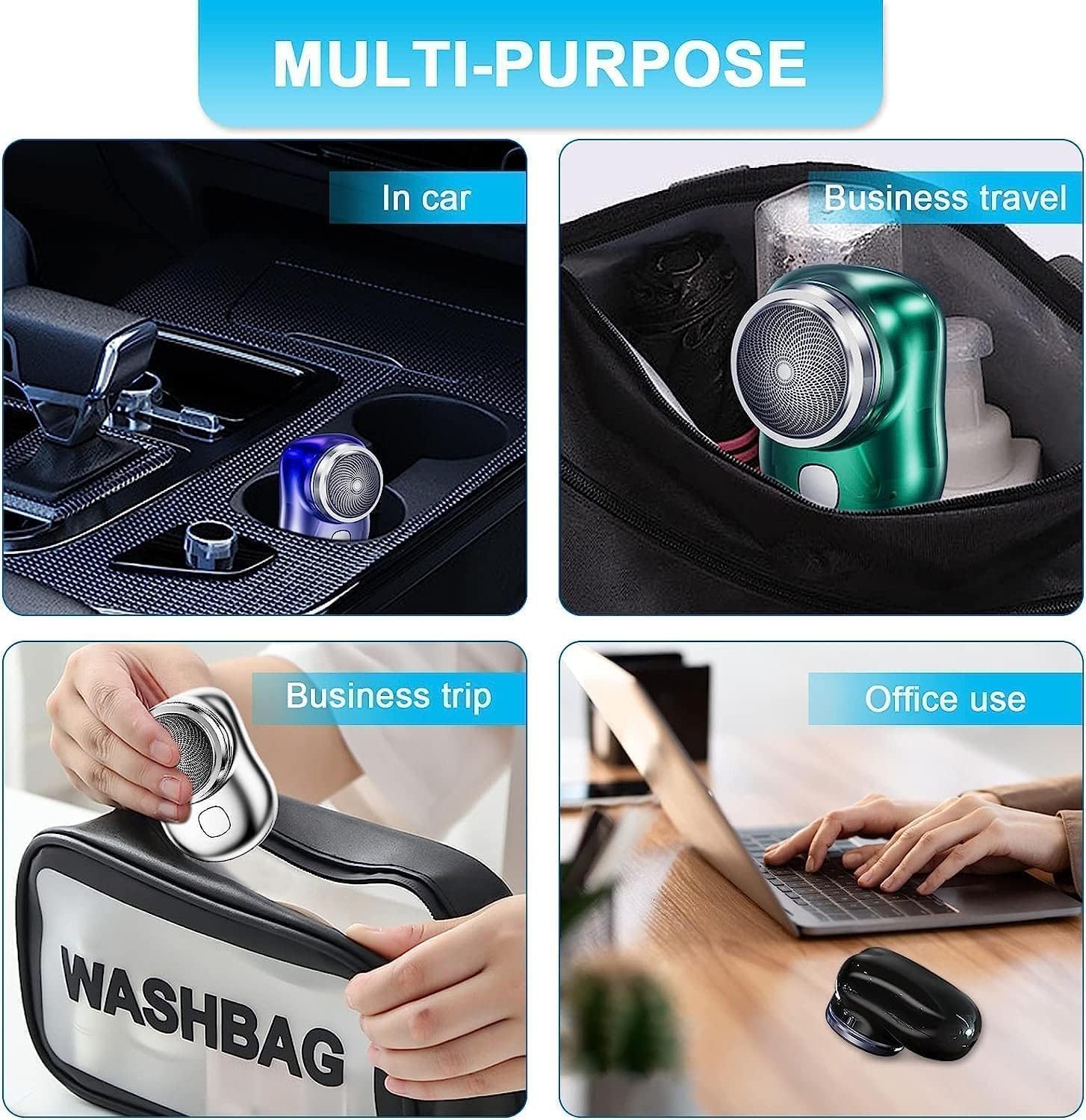 Mini Electric Shaver for Man, Portable Shaving Machine for Man, Pocket Size Clean Shave Trimmer for Men, Foil Shaver for Men, Type-C Fast Charging, Wet and Dry Use for Outdoor, Home, Travel
